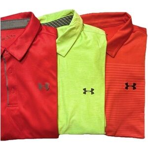Lot of 3 Under Armour Men’s polo shirts 2XL - XXL Short Sleeve